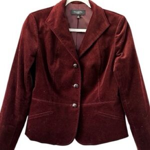 Talbots Velvet Peplum Blazer